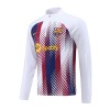 Barcelona Trainings Sweatshirt Kwart-Zip 2023-24 Witte